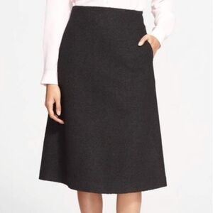 Kate Spade Black Bouclé A-Line Skirt
